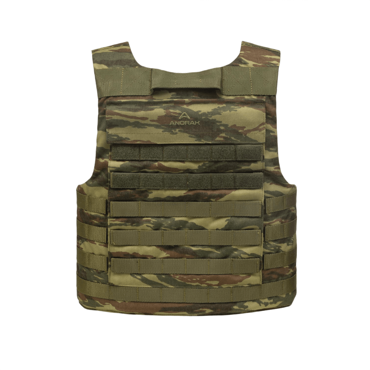 Anorak Rhodium® Tactical I pistos- ja luodinsuojaliivi, taso Level IIIA veitsisuojauksella, maastokuosi.