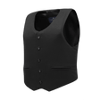 Anorak Rhodium® VIP I musta, suunniteltu vähäiseen näkyvyyteen ja laajaan kehon suojaan, sivukuva.