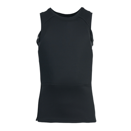 Anorak Rhodium® Undershirt II en, musta pehmeä luotiliivi, Level IIIA-suojaus, suunniteltu piilotettavaksi paidan alle.