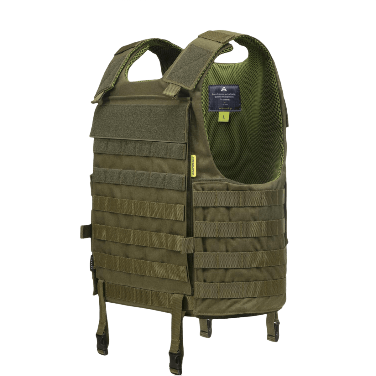 Anorak Tactical I Cover vihreänä 360° PALS webbingillä MOLLE-varustepussien kiinnitykseen.