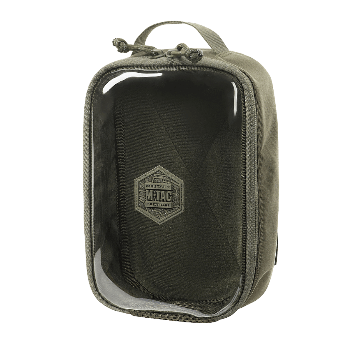M-Tac Utility Organizer Transparent Elite Small Gen. II oliivinvihreänä selkeällä etupaneelilla, kestävä materiaali ja NIJ-sertifiointi, galleria, sijainti 1
