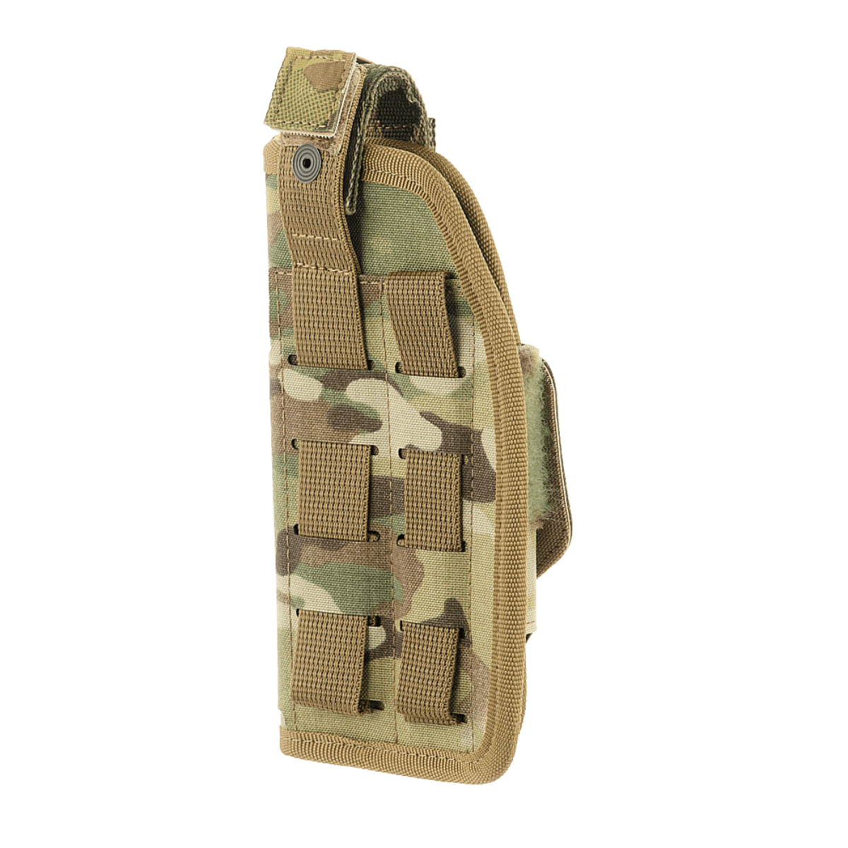 M-Tac Universal Taktisk Hylster Elite Højre, laminoitu Cordura 500D, MOLLE-liitäntä ja säädettävä hihna.