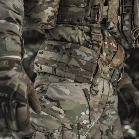M-Tac taisteluvyö ARMOR Tegris D-Ring Cobra käytössä, multicam-kuosi, valmistettu Cordura 500D:stä, sopii taktisiin tehtäviin.
