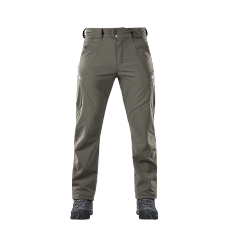 M-Tac Soft Shell Vinter -housut, lämpimät ja hengittävät fleece-vuorella, sopivat syksyyn ja talveen, korkea mukavuus ja tuulen suoja.