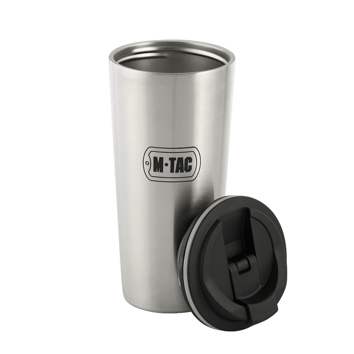 M-Tac 450 ml termosmuki venttiilillä ruostumattomasta teräksestä irrotettavalla kannella, sopii kuumiin ja kylmiin juomiin