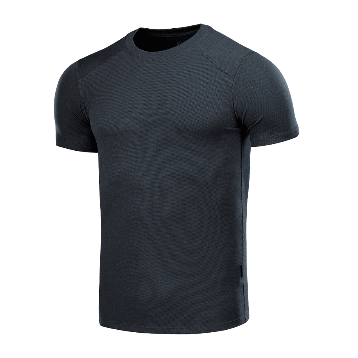 Musta M-Tac Sweat-Wicking T-Shirt Gen.II, kevyt polyesteri, suunniteltu mukavuuteen, hengittävyyteen ja nopeaan kuivumiseen aktiiviseen elämäntapaan.