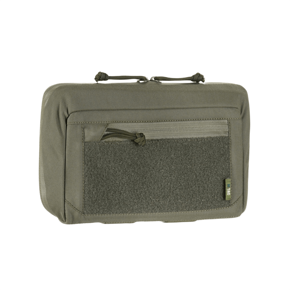 M-Tac Admin Pouch Large Elite Gen.II Cordura 500D:stä AquaGuard-vetoketjulla ja Velcrolla modulaarisille lisävarusteille; sopii tabletille ja pienten tavaroiden säilytykseen.