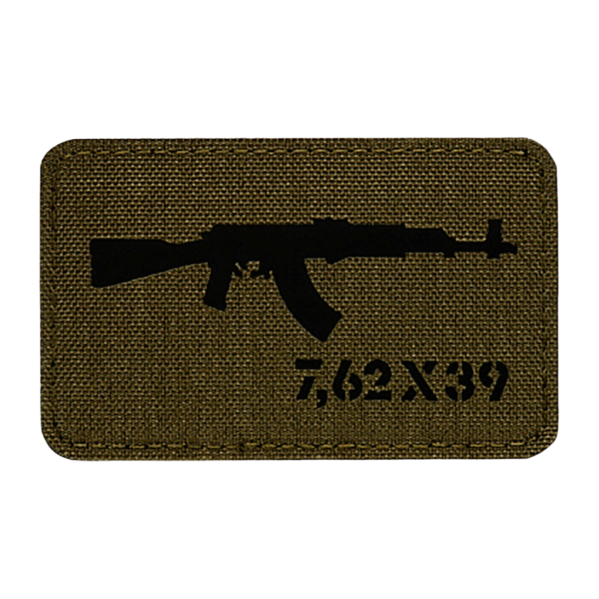 M-Tac AKM 7,62x39 Laser Cut Patch, AKM-kuvio, Velcro-takapuoli, taktinen merkki, kestävä Cordura 500D, koko 80x50 mm.