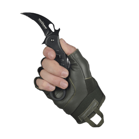 M-Tac sormiottomat hanskat Assault Tactical Mk.4 nahkavahvistuksella aseenkäsittelyyn.