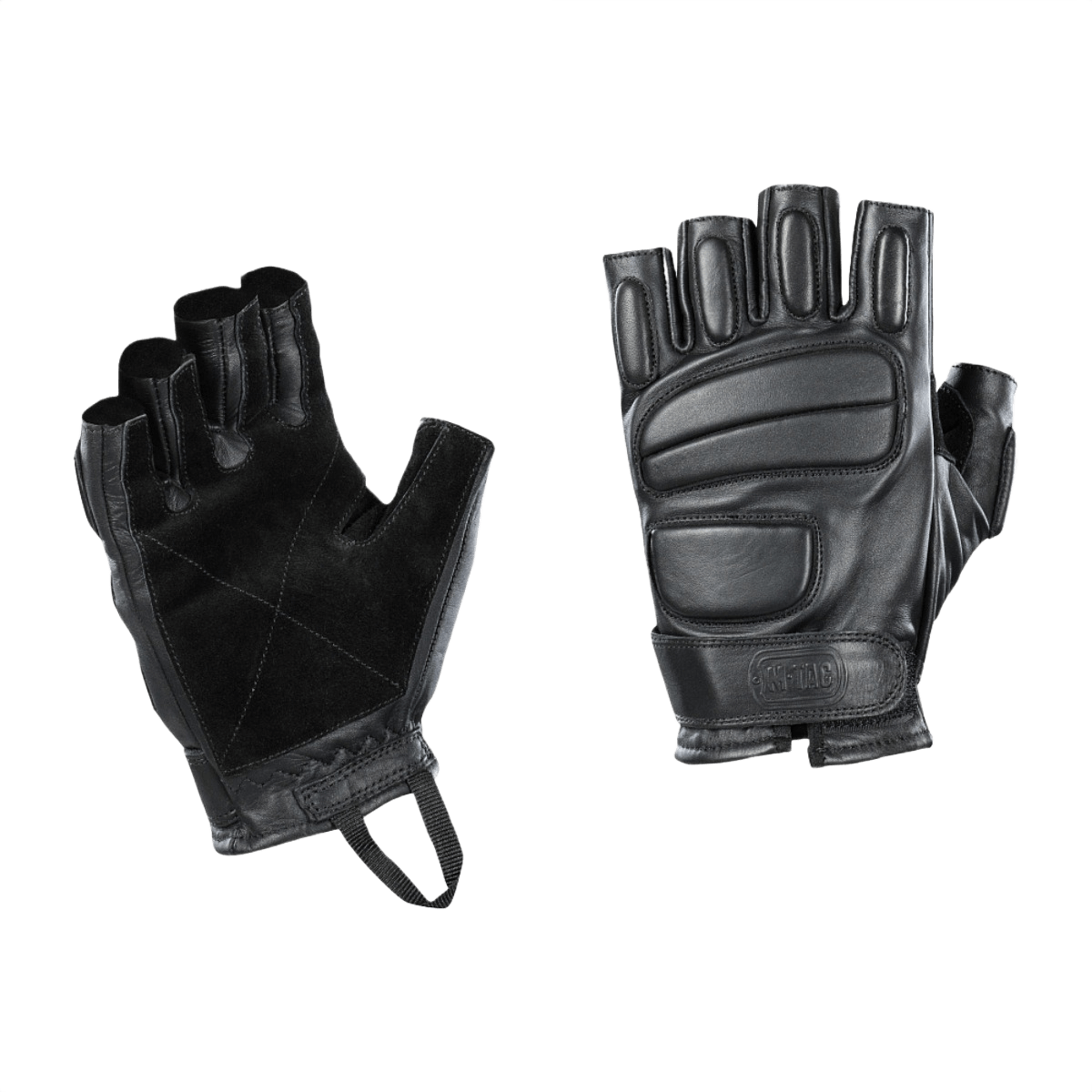 M-Tac Fingerløse Handsker Assault Tactical Mk.1 nahkavahvistuksella ja säädettävillä velcro-manseeteilla, ihanteellinen taktiseen käyttöön