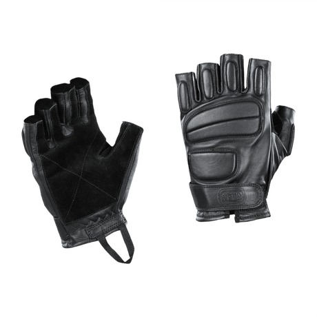 M-Tac Fingerløse Handsker Assault Tactical Mk.1 nahkavahvistuksella ja säädettävillä velcro-manseeteilla, ihanteellinen taktiseen käyttöön