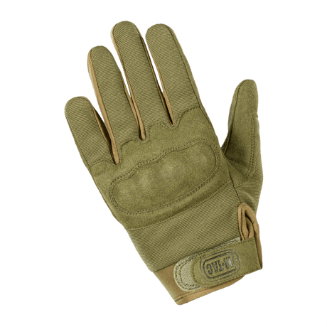 M-Tac Assault Tactical Mk.5 oliivinvihreät, nyrkkisuoja ja säädettävä velcro, ampuma- ja taktiseen käyttöön.