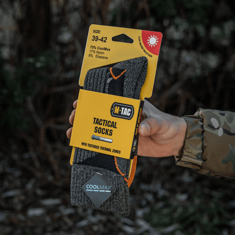 M-Tac Coolmax 75% sukat ulkoiluun kosteutta siirtävällä materiaaliteknologialla, optimaalinen mukavuus ja liikkumavapaus.