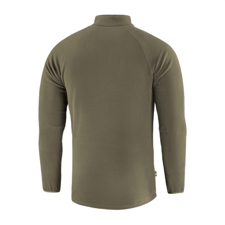 M-Tac Delta Polartec Raglan -takki nähtynä takaa oliivinvihreänä, valmistettu 100% polyesteristä Polartec Micro Series -fleecestä.