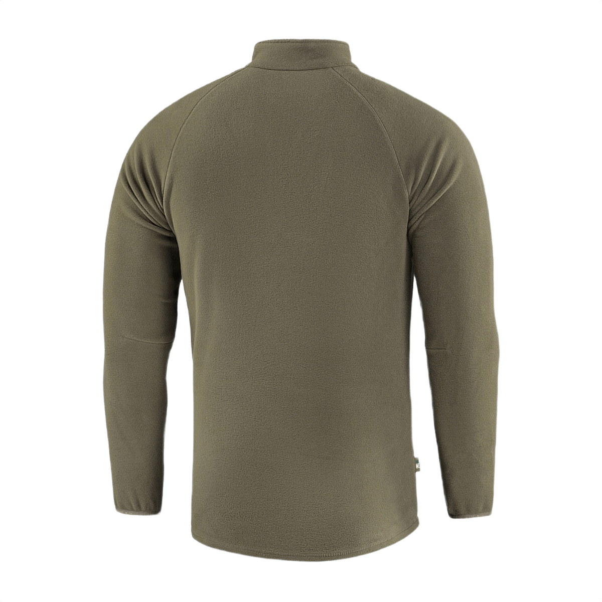 M-Tac Delta Polartec Raglan -takki nähtynä takaa oliivinvihreänä, valmistettu 100% polyesteristä Polartec Micro Series -fleecestä.