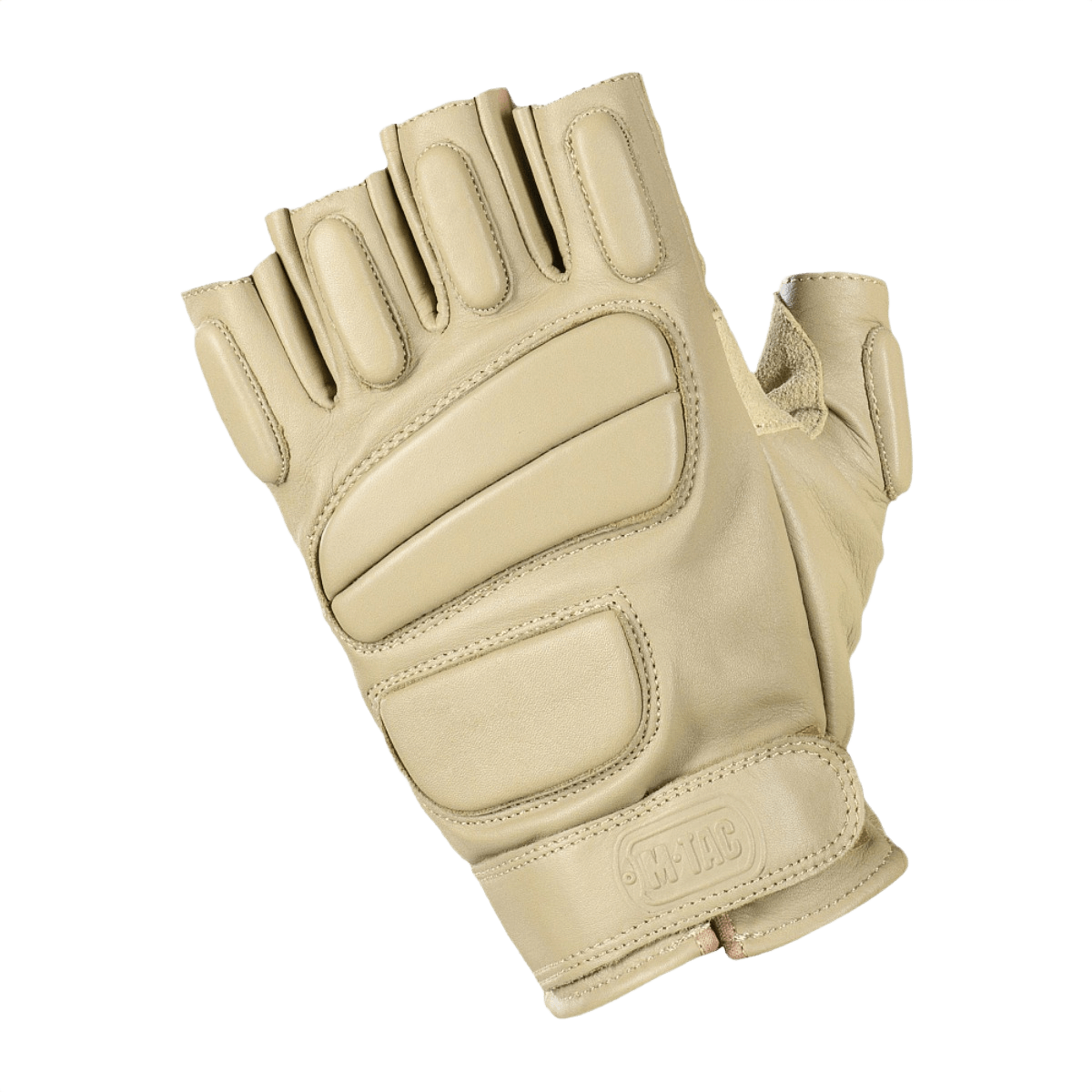 M-Tac Fingerløse Handsker Assault Tactical Mk.1 oikea käsine, beige, vahvistettu kämmen ja säädettävät velcro-manseetit