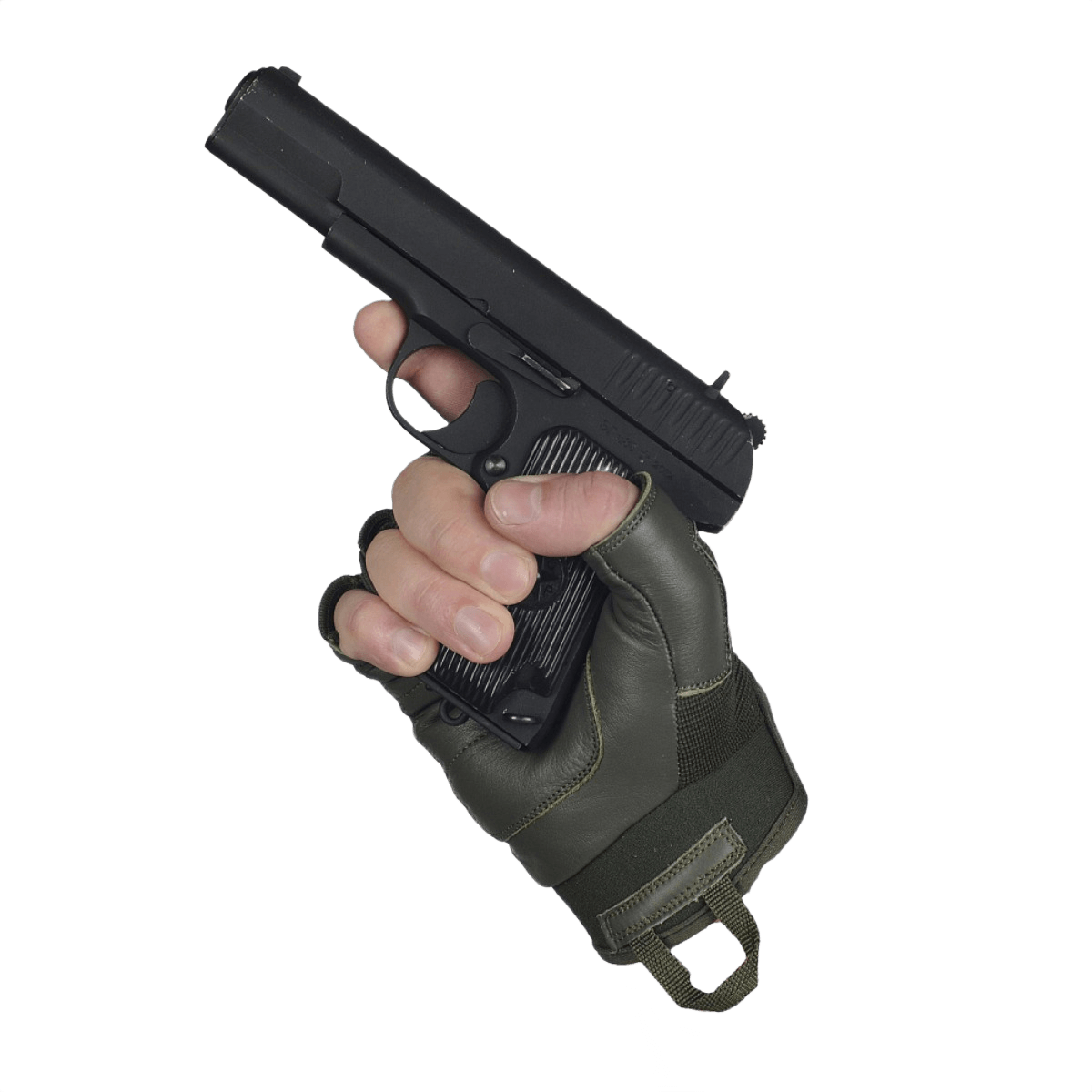 M-Tac sormiottomat hanskat Assault Tactical Mk.4 vahvistetulla nahkakämmenellä, pidä ase liukumattomalla otteella ja säädettävällä mansetilla.