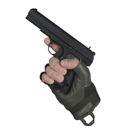 M-Tac sormiottomat hanskat Assault Tactical Mk.4 vahvistetulla nahkakämmenellä, pidä ase liukumattomalla otteella ja säädettävällä mansetilla.