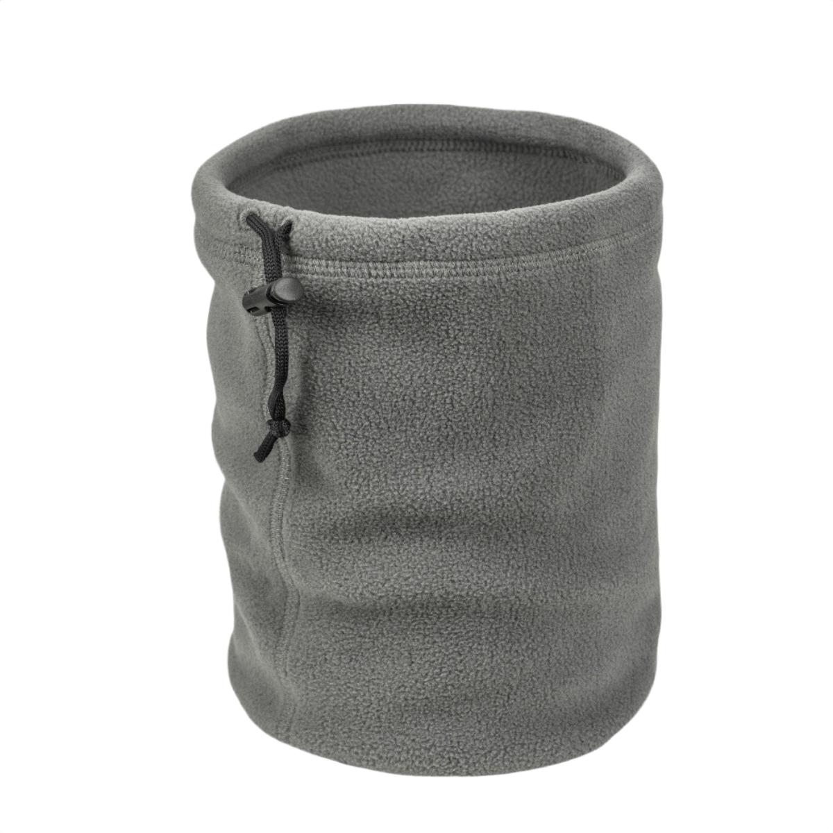 M-Tac Fleece Neck Gaiter med Snor harmaa, monikäyttöinen talviasuste, säädettävä nyörillä, 100% polyester-fleece, hypoallergeeninen.