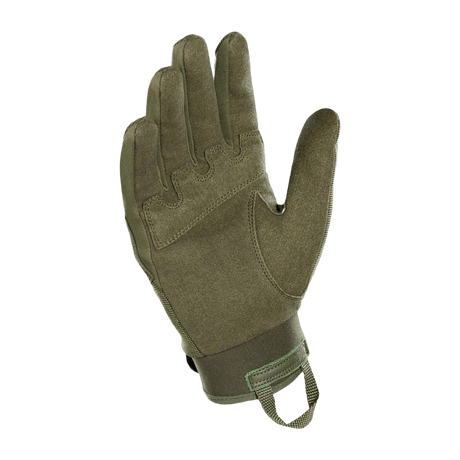M-Tac Assault Tactical Mk.3 -hanskat vahvistetulla kämmenellä ja säädettävällä velcro-suljennalla, sopivat aseenkäsittelyyn.