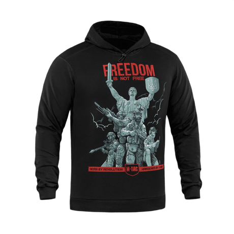 M-Tac Hoodie Freedom sotilasaiheisella printillä, mukava ja kestävä. Ihanteellinen arkeen ja ulkoiluun. M-Tac Hoodie Freedom.