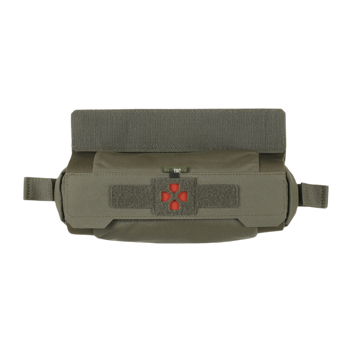 M-Tac Horizontal Medical Pouch ROLL Elite Cordura-materiaalista, kiinnitetään plate carrieriin, minimalistinen ja kestävä muotoilu.