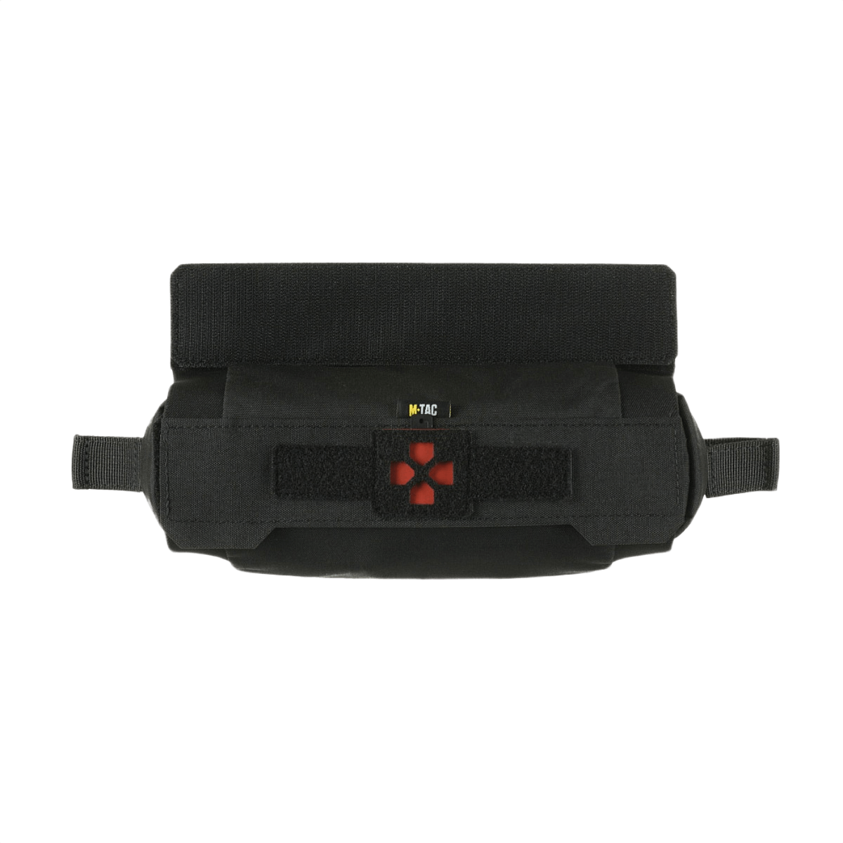 M-Tac Horizontal Medical Pouch ROLL Elite mustana, Cordura 500D, suunniteltu tilaa säästäväksi ja mukavaksi ajossa.