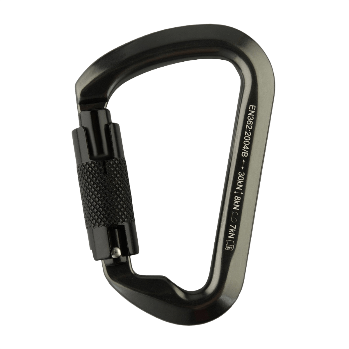 M-Tac Key-Lock karabiini alumiinia automaattisella key-lock-lukolla, sopii kiipeilyyn ja turvallisuuskäyttöön, UIAA, CE EN362.