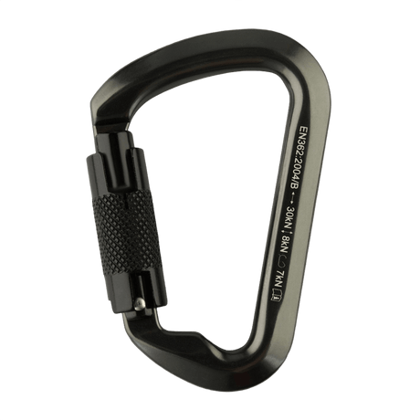 M-Tac Key-Lock karabiini alumiinia automaattisella key-lock-lukolla, sopii kiipeilyyn ja turvallisuuskäyttöön, UIAA, CE EN362.