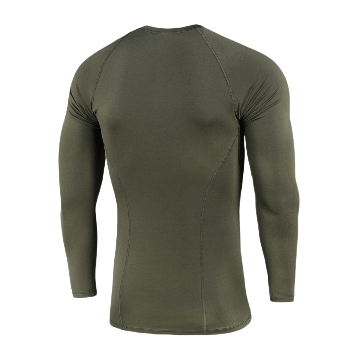 M-Tac Level I Polartec Thermal Shirt nähtynä takaa, anatominen istuvuus ja litteät saumat, ihanteellinen aluspaita talviaktiviteetteihin.