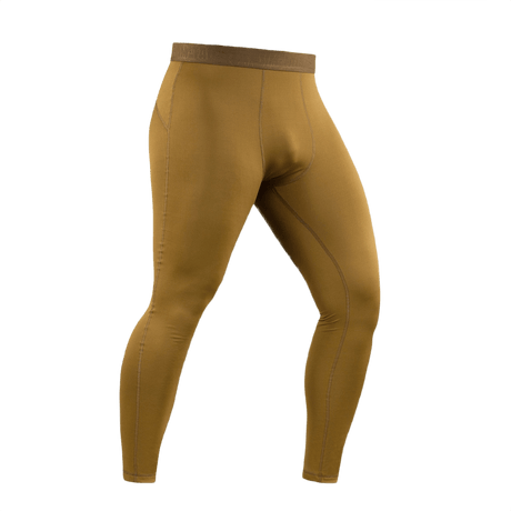 M-Tac Level I Polartec Thermal -housut ruskeat premium Power Dry -materiaalista talven baselayeriksi, 100% polyesteri, anatominen istuvuus.