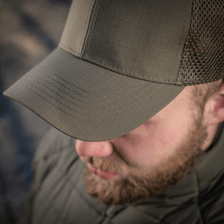 M-Tac Mesh Flex Ripstop Baseball Cap ripstop-etuosalla ja mesh-paneeleilla optimaaliseen ilmanvaihtoon ja mukavuuteen.