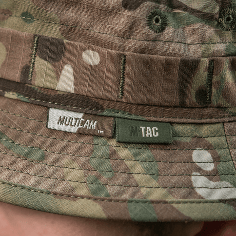 M-Tac Panama Hat Gen.II NYCO maastokuvioinen brändimerkinnöillä ja tuuletusrei'illä, sopii arkipäivään lämpimään säähän ja kesään.