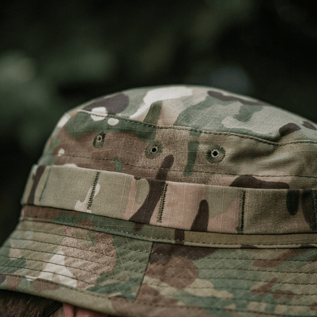 M-Tac Panama Hat Gen.II NYCO maastokuvioinen, tuuletusrei'illä ja MOLLE-liitännällä lisäkestävyyttä ja mukavuutta varten.