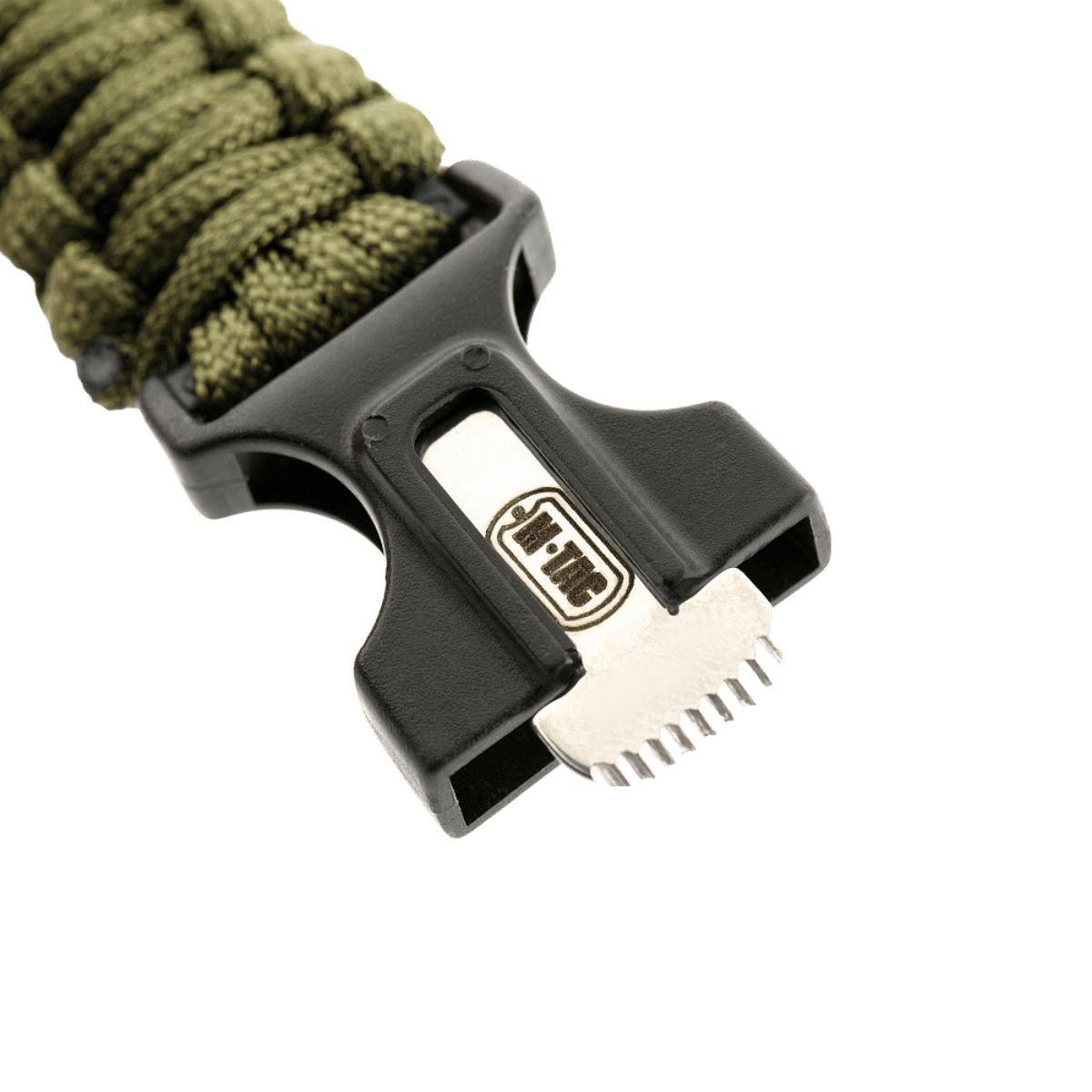 M-Tac Paracord-rannekoru tulentekijällä, kompassilla ja pillillä, vahva solki, valmis retkeilyyn ja selviytymiseen