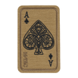 M-Tac Patch Ace Of Spades (broderi) – Cordura 500D, Velcro, kirjailtu värillinen kuvio, sopii vaatteisiin tai taktiseen varustukseen.