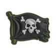 M-Tac Patch Jolly Roger PVC 3D-muotoilu, symboloi seikkailunhalua ja päättäväisyyttä, taustassa Velcro-kiinnitys, 8 x 5 cm.