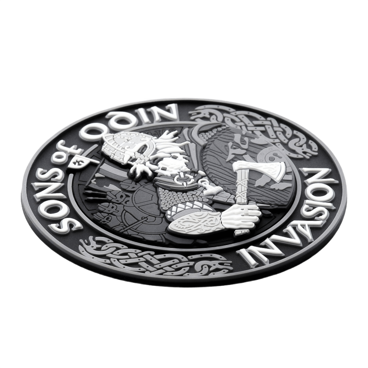 M-Tac Patch Sons of Odin 3d Velcro taktinen morale-tarra viikinki-aiheella, PVC 3d, koko 80mm