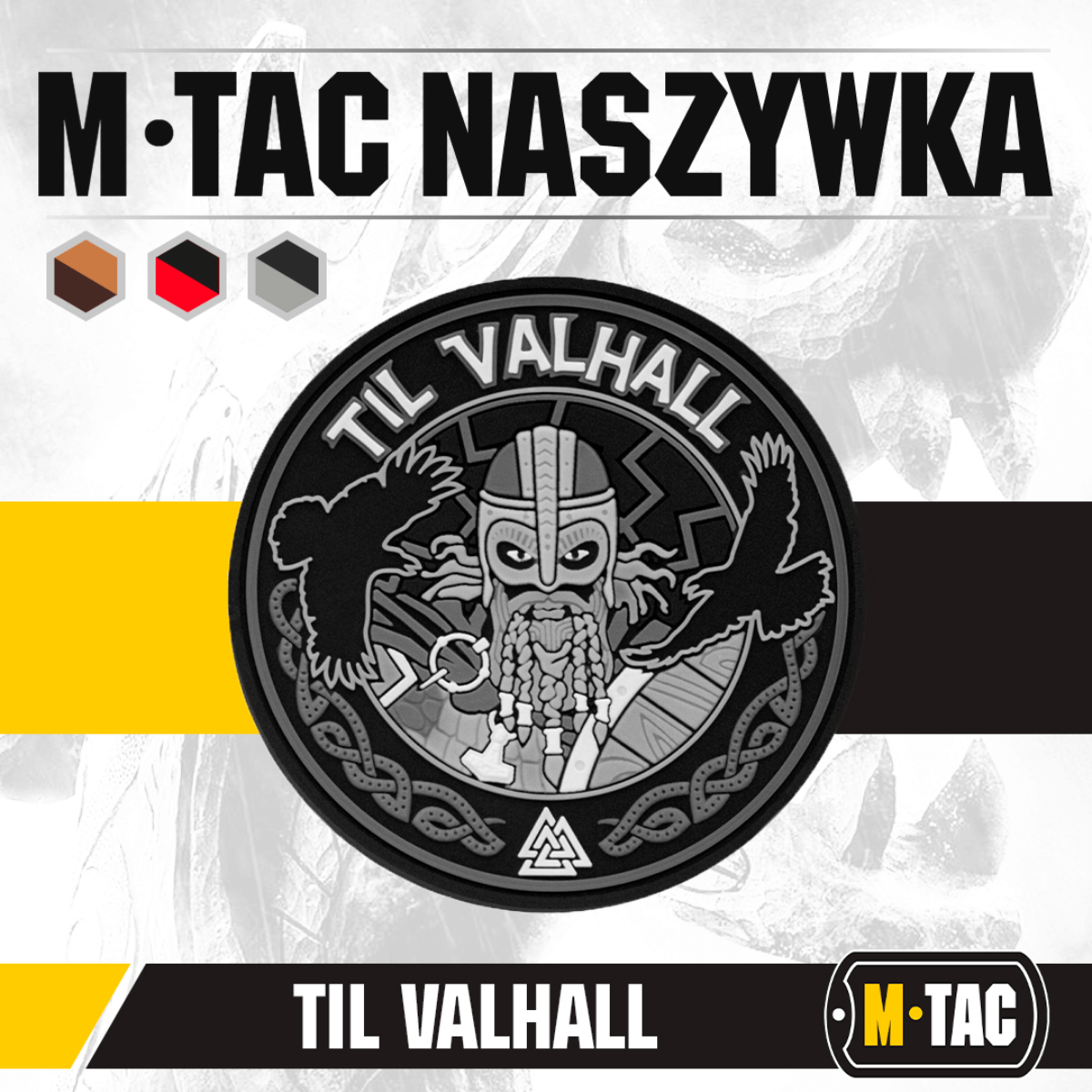 M-Tac Patch Valhall PVC 3d-efektillä, halkaisija 80mm, velcro-kiinnitys, sopii univormuun tai taktiseen varustukseen