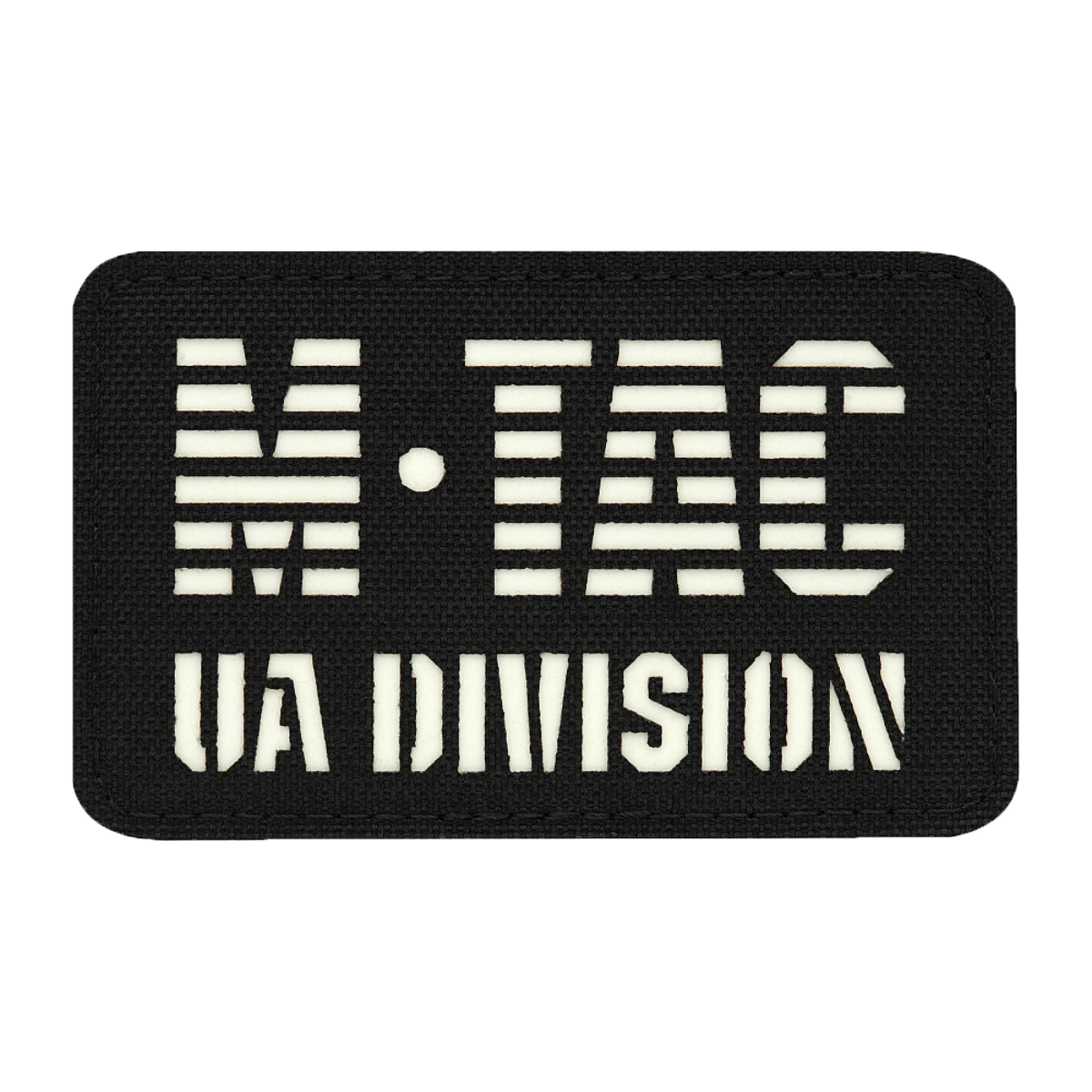 M-Tac Patch UA Division Laser Cut, kestävä Cordura 500D -materiaali pimeässä hohtavalla ominaisuudella ja Velcro-kiinnityksellä, 80x50 mm.