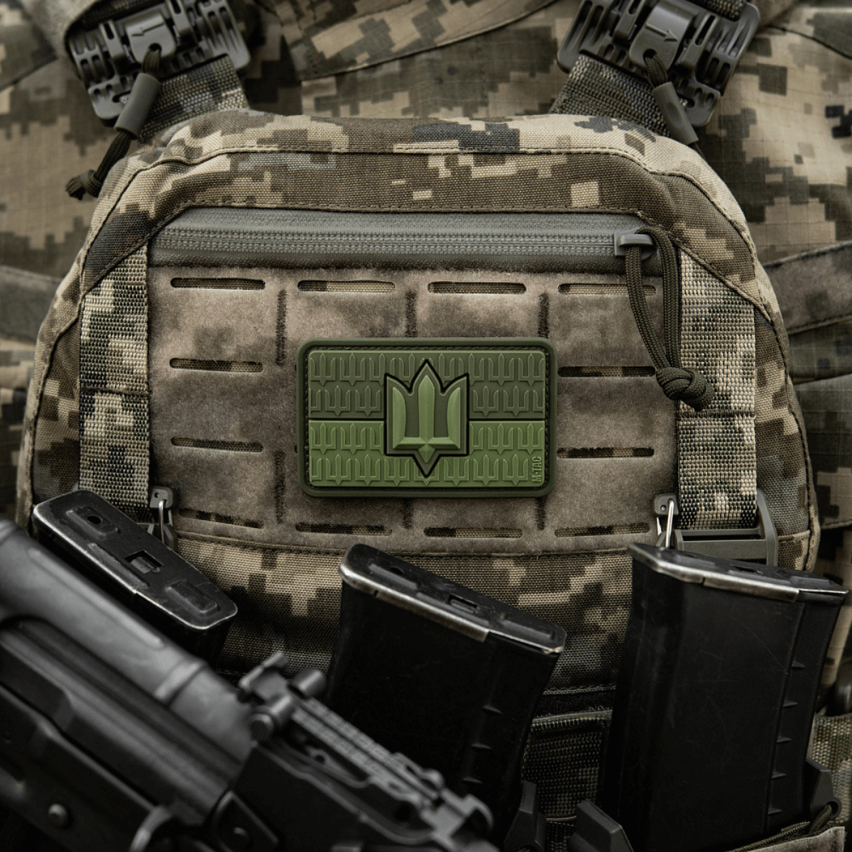 M-Tac-tarra Ukraine Flag ZSU Trident PVC sotilasvarustuksessa, symboloi Ukrainan ylpeyttä ja perintöä, 3D PVC