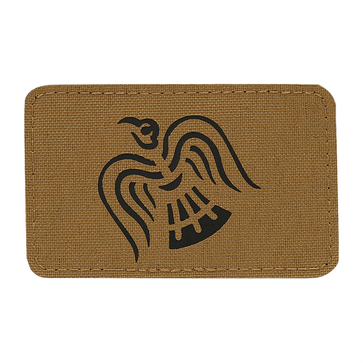 M-Tac Patch Ravneflag Laser Cut – musta korppi Cordura 500D -kankaalla, sopii univormuun tai taktiseen varustukseen, kiinnitys Velcro.