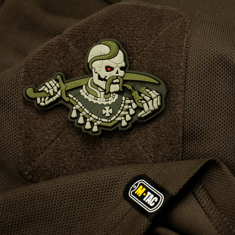 M-Tac Patch You Only Die Once 3D PVC taktiseen vaatteeseen, moraalitarra kumista Velcro-kiinnityksellä, täydellinen sotilaalliseen ja taktiseen käyttöön.