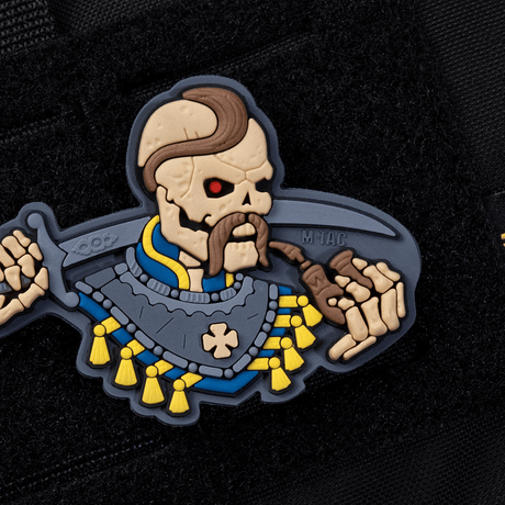 M-Tac Patch You Only Die Once 3D PVC, pääkallokuvio, kiinnitetty taktiseen varustukseen Velcrolla, koko 74 x 50 mm.