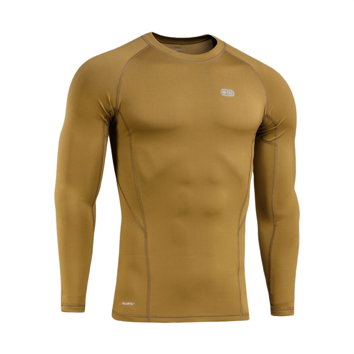 M-Tac level i Polartec Thermal Shirt en, ruskea — talveen sopiva lämmin ja mukava baselayer, nopeasti kuivuva Power Dry®-materiaali.