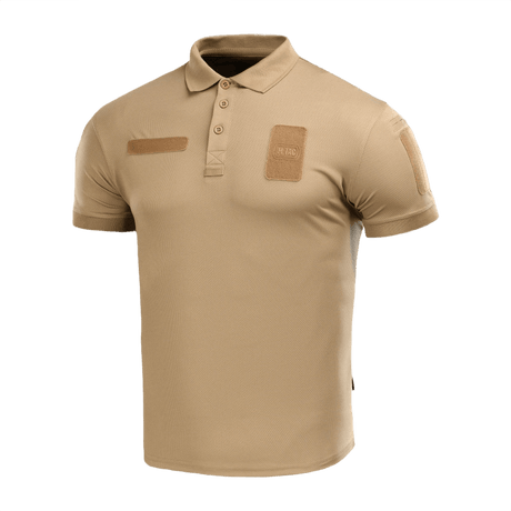 M-Tac Polo Elite Tactical Coolmax beige, suunniteltu poliisi- ja turvallisuustyöhön, kosteutta siirtävä Coolmax®-teknologia.