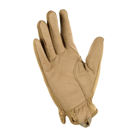 M-Tac Handsker Scout Tactical Mk.2, beige hanska synteettisellä nahkavahvikkeella, jatkuvalla venyspanelilla ja kevyellä muotoilulla.