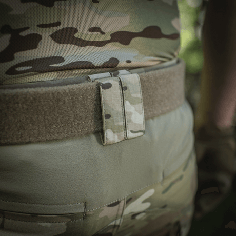Lähikuva M-Tac Shorts STURM Gen.II Nyco Extreme camo-kuviosta ja kestävistä materiaaleista taktiseen käyttöön.