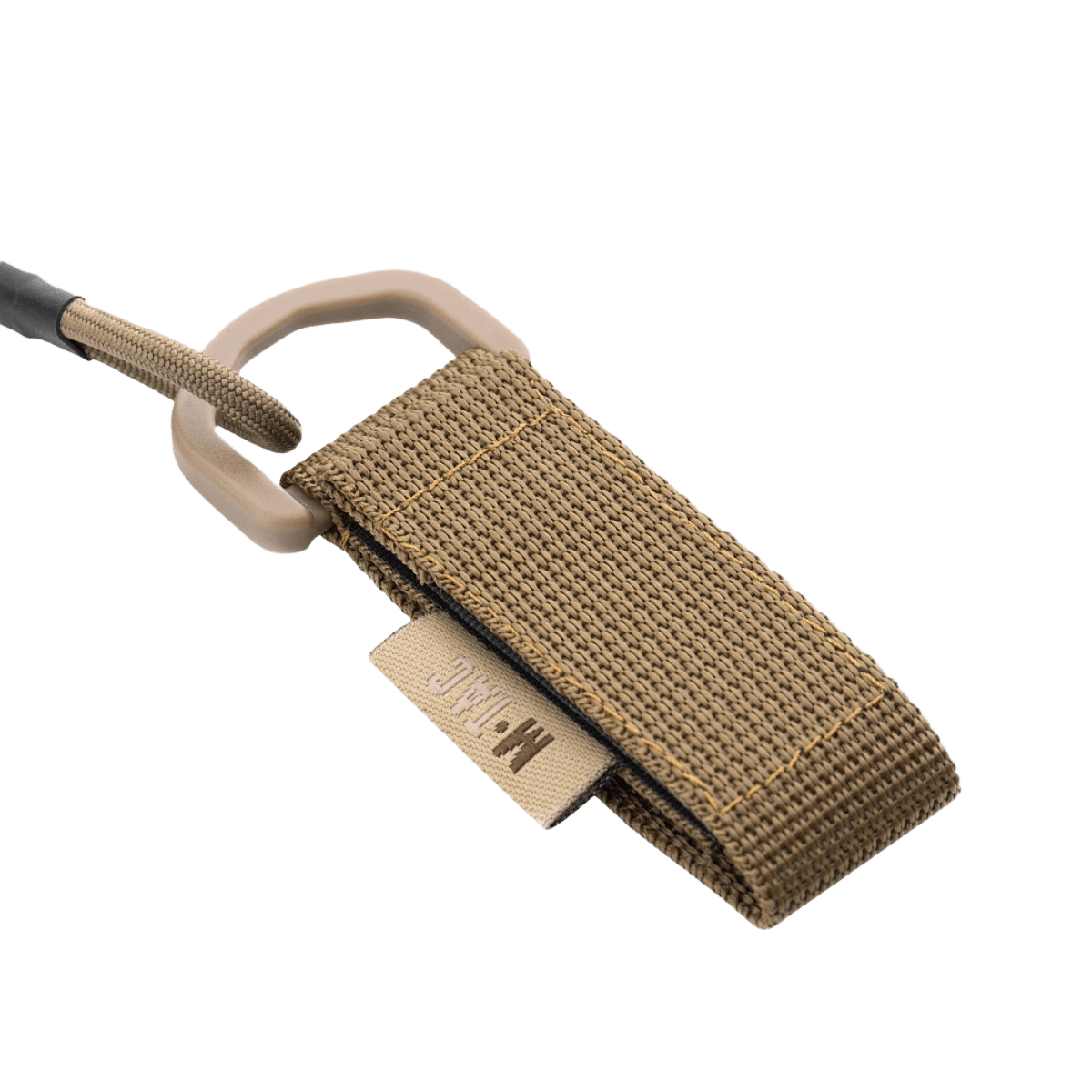 M-Tac Safety Cord med D-ring ruskea paracord-naru MOLLE-kiinnityksellä varusteiden kuten avainten ja aseiden turvalliseen säilytykseen.