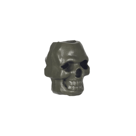M‑Tac Skull Stopper -helmi muovia, ideaali paracord-projekteihin kuten avaimenperät ja rannekkeet; 6mm reiän halkaisija, 17x12mm koko.